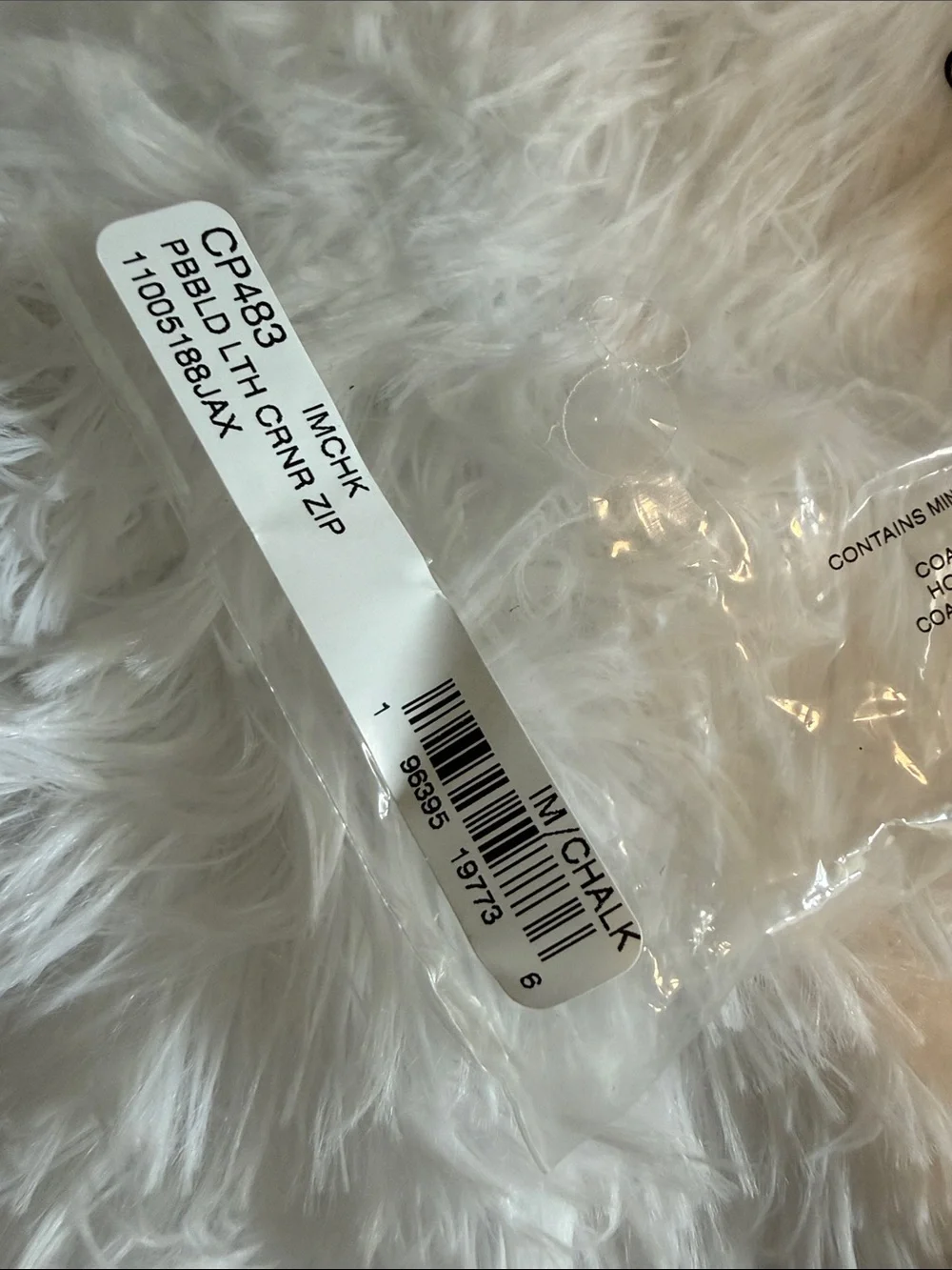 NEW! Coach Cream Pebbled Leather Wristlet with Gold Logo